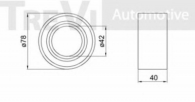 TREVI AUTOMOTIVE wb1063 -  Комплект подшипника ступицы колеса